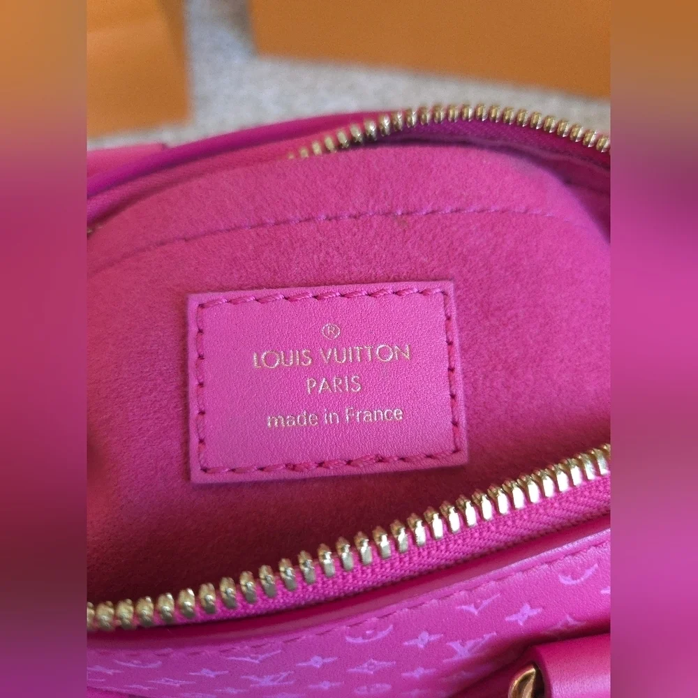 Louis Vuitton Speedy Bandoulière 20 Nanogram Hot Pink Calf Leather Bag